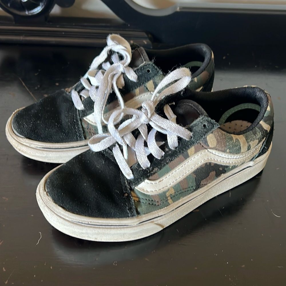 Vans boys Comfy Cush Camouflage/Black shoes